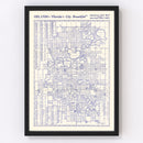 Vintage Map of Orlando, Florida 1936