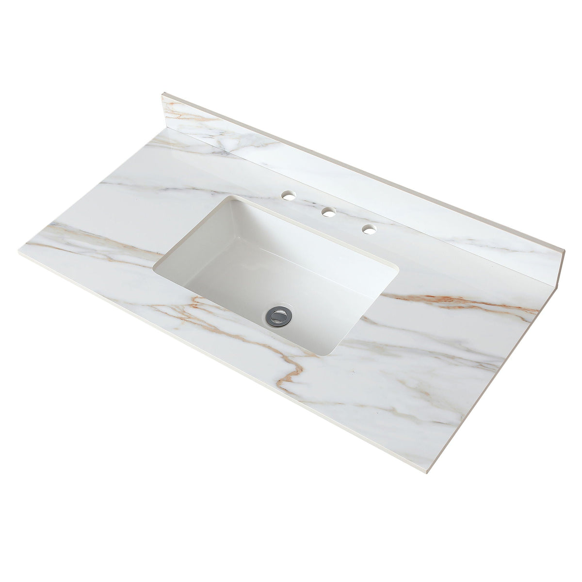 Vanity Top With Undermount Sink And Backsplash, Sintered Stone, photo 3 of 40