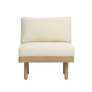 7-Piece Acacia Wood Outdoor Sectional Sofa Set with Rope Back