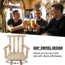 Rustic Bar Stool, Fir Wood Construction, Wide Armrest by HouseOfZazla