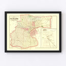 Vintage Map of Newark, New Jersey 1872