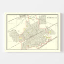 Vintage Map of Birmingham, Alabama 1895