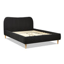 Roman - Curved Headboard Upholstered Platform Bed by HouseOfZazla