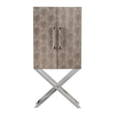 Cabinet - Silver - Faux Leather by Unique Piece Furniture