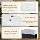 Modern Floating Bathroom Vanity With Ceramic Basin Perfect For Small Bathrooms by HouseOfZazla