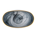 9.3x4.7x9.3' Smokey Black Glass Vase with Gold Rim by HouseOfZazla