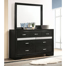 Annie - 7 Drawer Dresser With Mirror - Black by HouseOfZazla