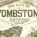 Vintage Map of Tombstone, Arizona 1883