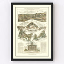 Vintage Map of Tombstone, Arizona 1883