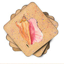 Shells Foam Coasters Set of 4 Cup Coasters for Indoor Outdoor, Tabletop Protection, Anti Slip, Mouse pad Material
