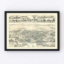 Vintage Map of Santa Rosa, California 1885