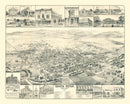 Vintage Map of Santa Rosa, California 1885
