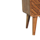 Lille - Mini Curved Nightstand - Oak by HouseOfZazla