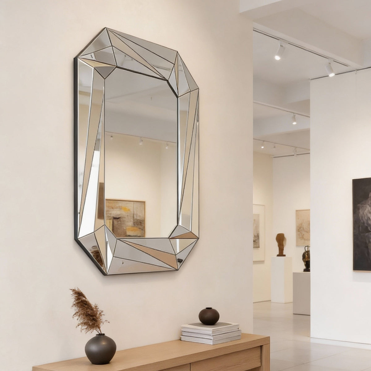 Diamond Shaped Large Wall Mirror, photo 4 of 10