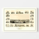 Vintage Map of Jackson, California 1857