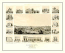 Vintage Map of Jackson, California 1857