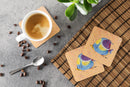 Tropical Fish Foam Coasters Set of 4 Cup Coasters for Indoor Outdoor, Tabletop Protection, Anti Slip, Mouse pad Material