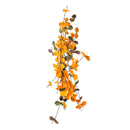 Fall Leaves Wreath, Botanicals Decor For Harvest Festival Fall Festival & Thanksgiving Table Decorations (Set of 12) - Orange Multi by HouseOfZazla