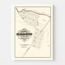 Vintage Map of Pleasanton, California 1869
