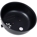 Portable Charcoal Smoker Grill For Outdoor Cooking - Black by HouseOfZazla