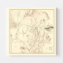 Vintage Map of Piedmont Park, California 1877