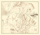 Vintage Map of Piedmont Park, California 1877