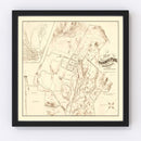 Vintage Map of Piedmont Park, California 1877
