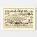 Vintage Map of Santa Barbara, California 1877