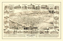 Vintage Map of Santa Barbara, California 1877