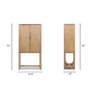 Nolan - Bar Cabinet With Wine Storage - Brown by HouseOfZazla