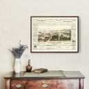Vintage Map of Santa Cruz, California 1878
