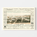 Vintage Map of Santa Cruz, California 1878