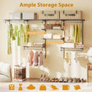 4-8 Feet Closet Organizers and Storage System with Hanging Rod for Laundry Bedroom by LJGDeals