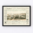 Vintage Map of Santa Cruz, California 1878