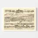 Vintage Map of San Buena Ventura, California 1884