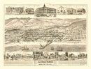 Vintage Map of San Buena Ventura, California 1884