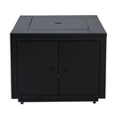30inch Square Steel Fire Pit Table, in Black,40000BTU by HouseOfZazla