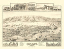 Vintage Map of Gilroy, California 1885