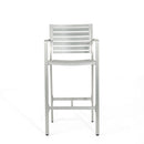 Outdoor Aluminum Rust Proof Barstools (Set of 2) - Silver