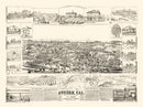 Vintage Map of Auburn, California 1887