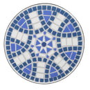 Outdoor Round Side Table with Mosaic-Style Top