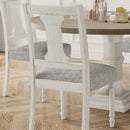 Tannen - Round 5 Piece Dining Table (Set of 5) - White And Gray by HouseOfZazla