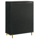 Anser - 5 Drawer Chest, Bedroom Storage Furniture - Black by HouseOfZazla