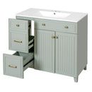 Bathroom Vanity With Sink, Soft Close Doors, Adjustable Shelves by HouseOfZazla