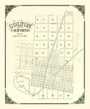 Vintage Map of Colton, California 1887