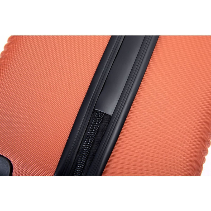 2Piece Luggage Sets ABS Lightweight Suitcase, Spinner Wheels, (20/14) DARK ORANGE