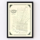 Vintage Map of Colton, California 1887
