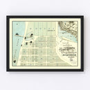 Vintage Map of Pizmo Beach, California 1887