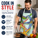 Starfish Apron Cooking Kitchen Server Baking Crafts Gardening for Adult Women Men, Unisex, Large, Multicolor