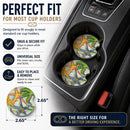 Starfish Set of 2 Cup Holder Car Coasters Absorbent Round Sandstone Coasters Gifts for Men or Women, 2.5, Multicolor